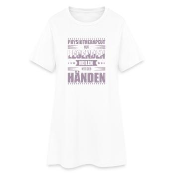Physiotherapeut Geschenkideen - Frauen T-Shirt-Kleid - Weiß - Vorne