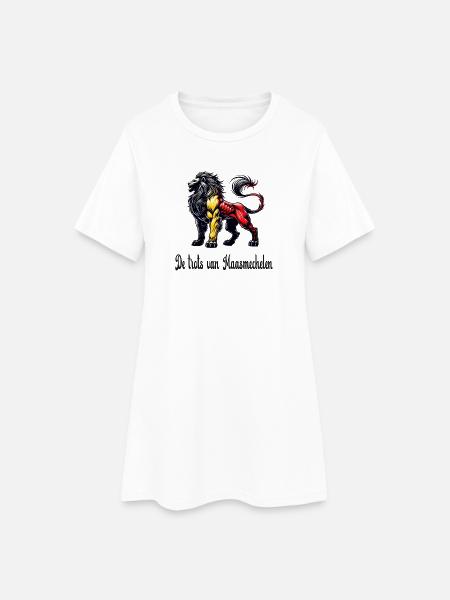 Motif du drapeau lion de Maasmechelen - Robe T-shirt Femme - blanc