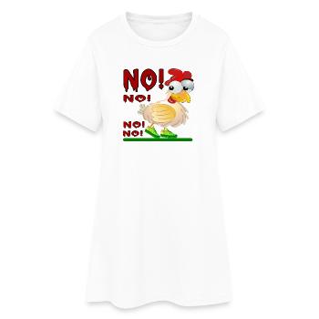 ANSWER NO - CHICKEN COOP - Women’s T-Shirt Dress - white - Front