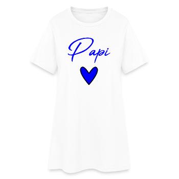 PAPY. FÊTE DES PÈRES. BONNE FÊTE PAPY. JE T'AIME. - Robe T-shirt Femme - blanc - Devant
