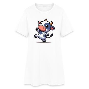 Cow - Women’s T-Shirt Dress - white - Front