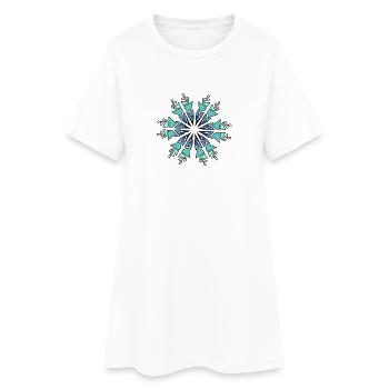 Ornement - Robe T-shirt Femme - blanc - Devant