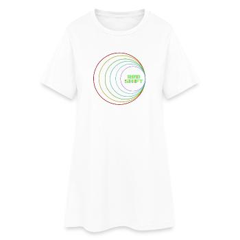 Décalage vers le rouge - Robe T-shirt Femme - blanc - Devant