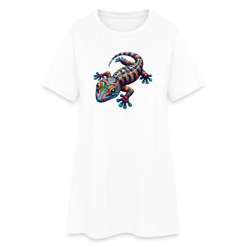 Gecko - Robe T-shirt Femme - blanc - Devant