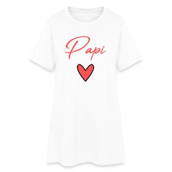 PAPY. PAPA. FÊTE DES PÈRES. BONNE FÊTE PAPA - Robe T-shirt Femme - blanc - Devant