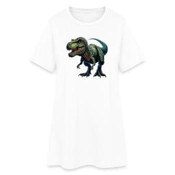 Dinosaure - Robe T-shirt Femme - blanc - Devant