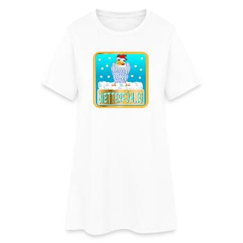 WETTERFÜHLIGKEIT - Frauen T-Shirt-Kleid - Weiß - Vorne