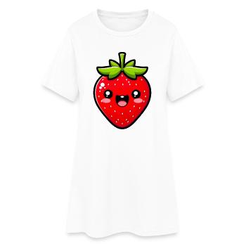 Fraise Fraises - Robe T-shirt Femme - blanc - Devant
