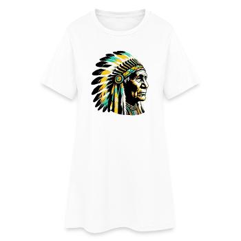 Amérindien Américain - Robe T-shirt Femme - blanc - Devant