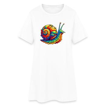 Snail - Women’s T-Shirt Dress - white - Front