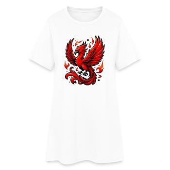 Red Phoenix - Women’s T-Shirt Dress - white - Front