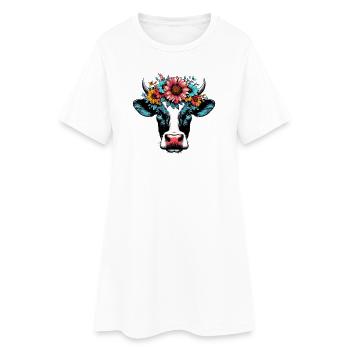 Cow - Women’s T-Shirt Dress - white - Front