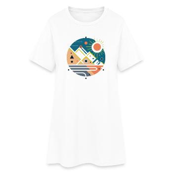 Montagnes - Robe T-shirt Femme - blanc - Devant