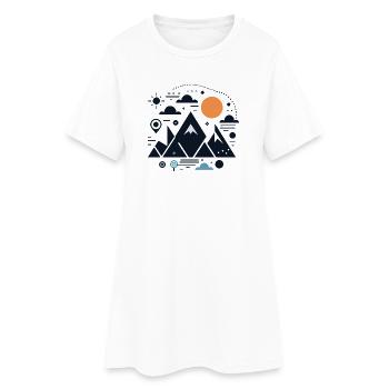 Montagnes - Robe T-shirt Femme - blanc - Devant