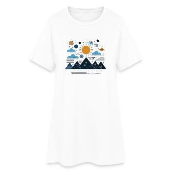 Mountains - Women’s T-Shirt Dress - white - Front