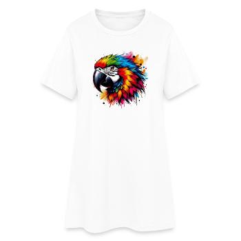Parrot - Women’s T-Shirt Dress - white - Front