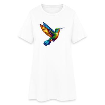 Colibri - Robe T-shirt Femme - blanc - Devant