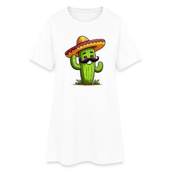 Cactus - Robe T-shirt Femme - blanc - Devant