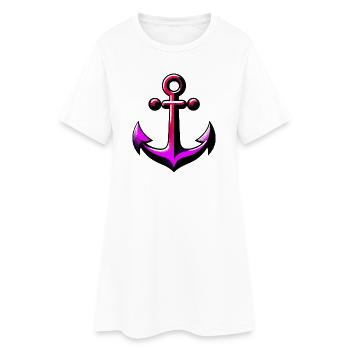 Une ancre - Robe T-shirt Femme - blanc - Devant