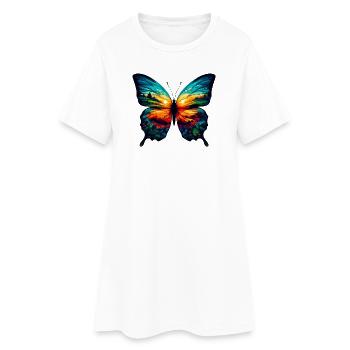 Butterfly - Women’s T-Shirt Dress - white - Front