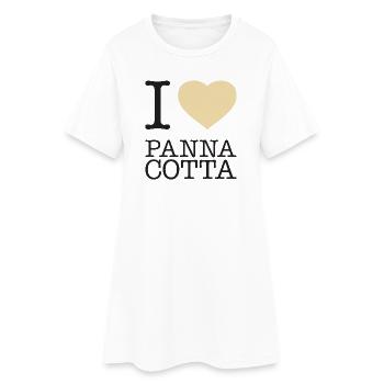 J’ADORE LA PANNA COTTA - Robe T-shirt Femme - blanc - Devant