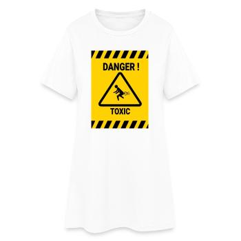 Danger toxic - Robe T-shirt Femme - blanc - Devant