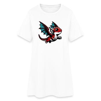 Dragon - Robe T-shirt Femme - blanc - Devant