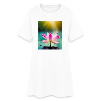Lotus - Robe T-shirt Femme - blanc - Devant