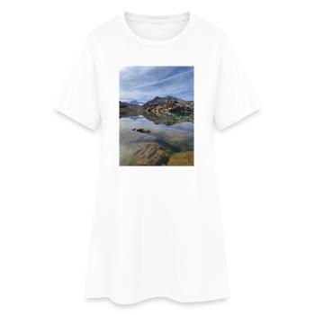 Lac Bramant - Robe T-shirt Femme - blanc - Devant