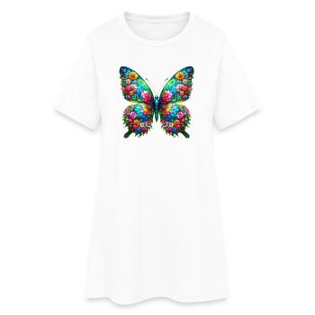 Butterfly - Women’s T-Shirt Dress - white - Front