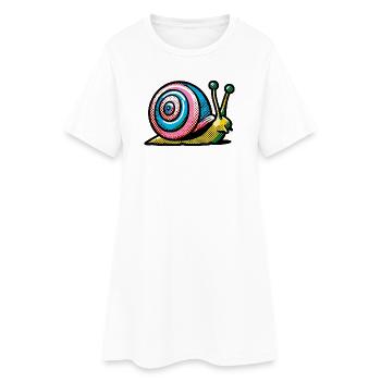 Escargot - Robe T-shirt Femme - blanc - Devant