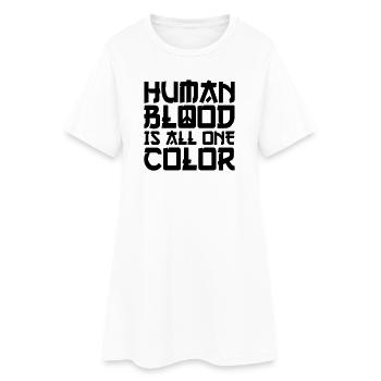 Paix Liberté Paix mondiale - Robe T-shirt Femme - blanc - Devant