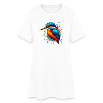 Martin-pêcheur - Robe T-shirt Femme - blanc - Devant