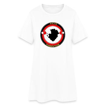 Picto charentaise - Robe T-shirt Femme - blanc - Devant