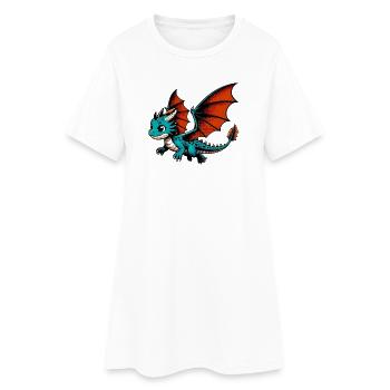 Dragon - Robe T-shirt Femme - blanc - Devant