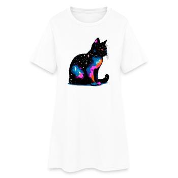 Chat - Robe T-shirt Femme - blanc - Devant