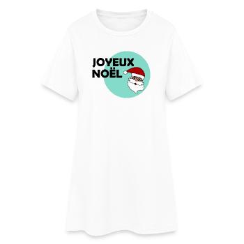 PÈRE NOËL. NOËL. JOYEUX NOËL. MERRY CHRISTMAS - Robe T-shirt Femme - blanc - Devant