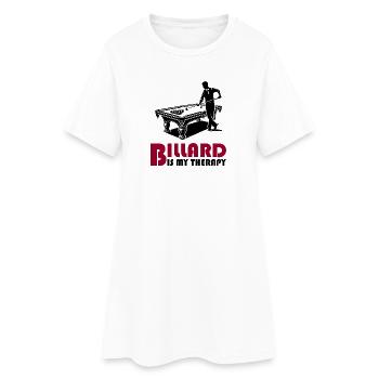 Le billard est ma thérapie - Robe T-shirt Femme - blanc - Devant