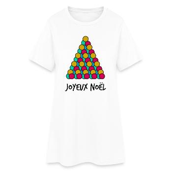 WEIHNACHTEN. FROHE WEIHNACHTEN. FROHE WEIHNACHTEN. NEUJAHRSTAG - Frauen T-Shirt-Kleid - Weiß - Vorne