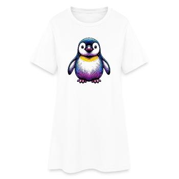 Pingouin - Robe T-shirt Femme - blanc - Devant