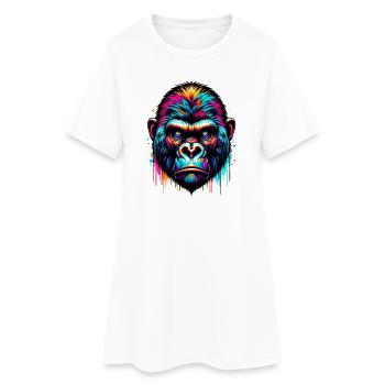Gorille - Robe T-shirt Femme - blanc - Devant