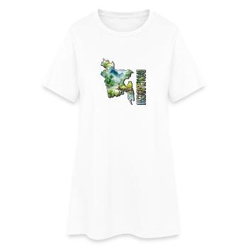 Carte à l’aquarelle Bangladesh - Robe T-shirt Femme - blanc - Devant