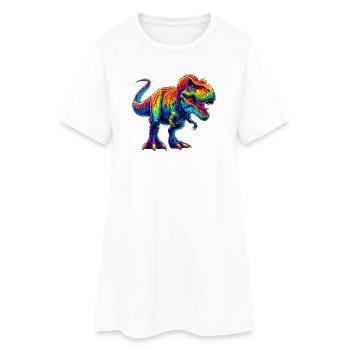 Dinosaure - Robe T-shirt Femme - blanc - Devant
