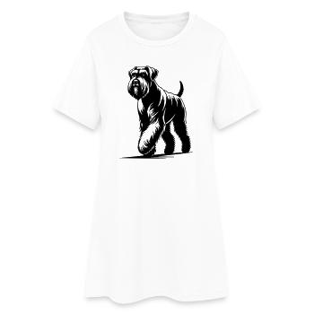 Schnauzer géant - Robe T-shirt Femme - blanc - Devant
