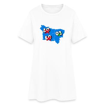 Region Picardie - Frauen T-Shirt-Kleid - Weiß - Vorne