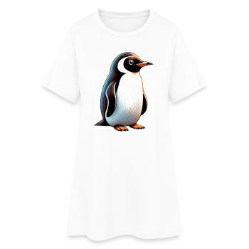 Pingouin - Robe T-shirt Femme - blanc - Devant