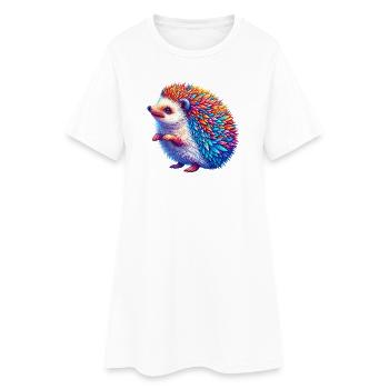 Hérisson - Robe T-shirt Femme - blanc - Devant