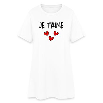 PÈRE NOËL. NOËL. JOYEUX NOËL. MERRY CHRISTMAS - Robe T-shirt Femme - blanc - Devant