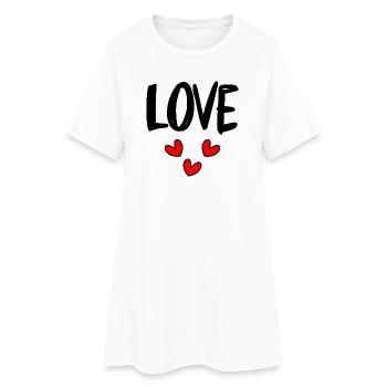 NOËL. JOYEUX NOËL. MERRY CHRISTMAS. PÈRE NOËL - Robe T-shirt Femme - blanc - Devant