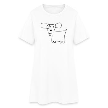 002 Short pour chien - Robe T-shirt Femme - blanc - Devant